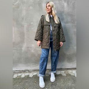 GANNI Quilted Midi Jacket NWT Kalamata